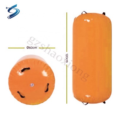 OEM Inflatable Airtrack Air Roller Gymnastics Tumbling Floor Mattress Orange Inflatable Air Barrel For Sale