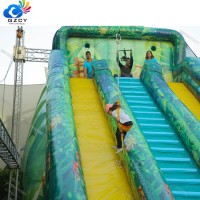 Commercial Inflatable Zip line With Giant Slide Ropeway For Adults And Children