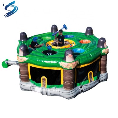 Interactive Giants Adult Kids Sport Games Human Inflatable Whack A Mole Game