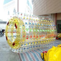 Colorful TPU inflatable water roller ball for water park kids N adults playing