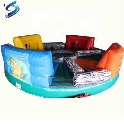 Crazy Sports Interactive Games Hungry Running Game Inflatable Hungry Hippos Chow Down Inflatable Bungee Game for Sale