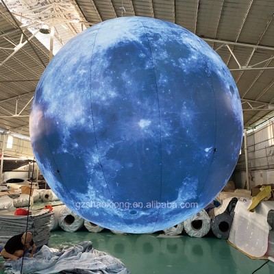 Oxford Fabric Advertising Display Inflatable Hanging Planet Moon Ball Balloon Light